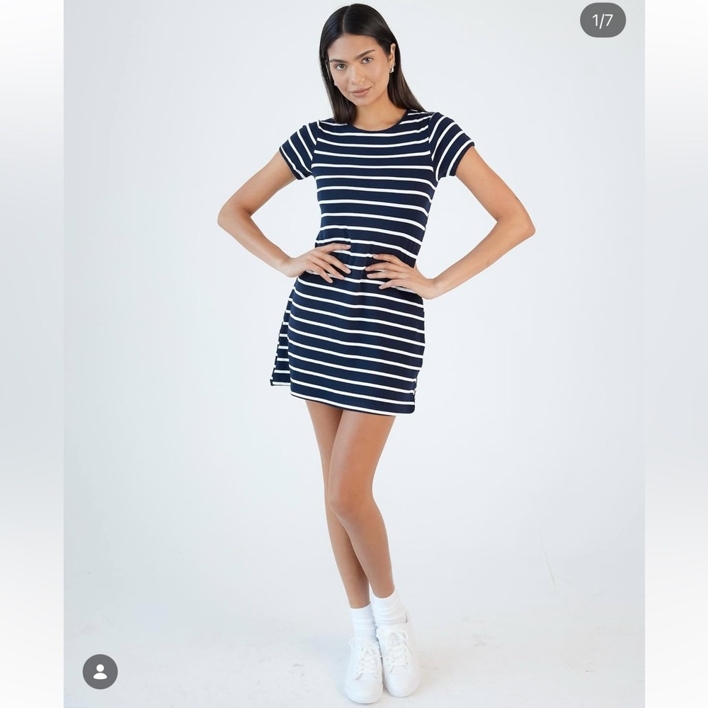 Klassy Network Navy Striped Dress